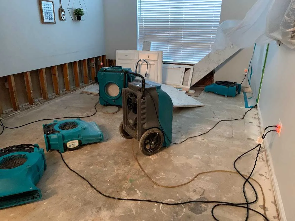 Dehumidifier in flood-cut room for Water Extraction & Removal in East Renton Highlands